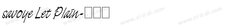 savoye Let Plain字体转换
